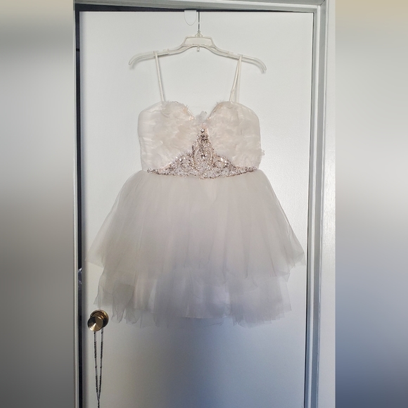 ABS by Allen Schwartz Feather Dress - Picture 3 of 9